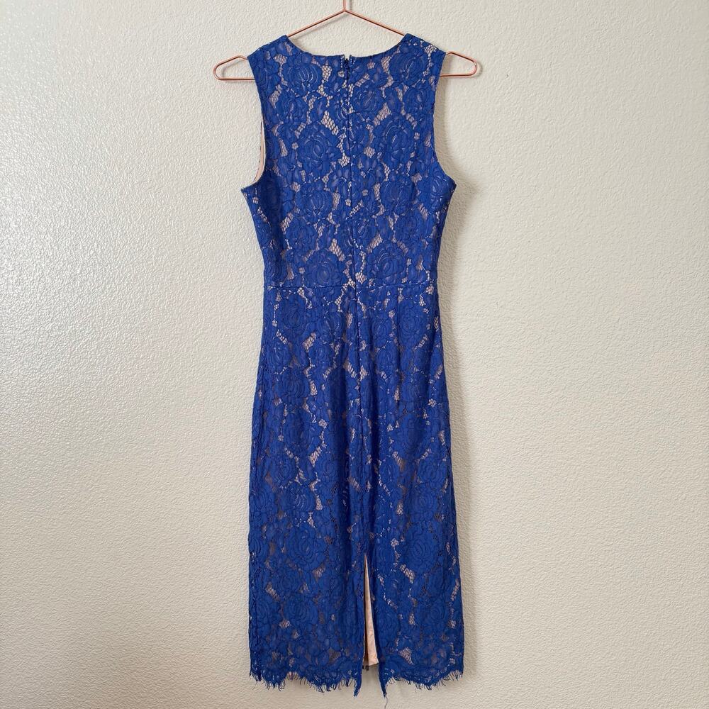 Lulus Corita Royal Blue Lace Sleeveless Midi Dress - Picture 6 of 8